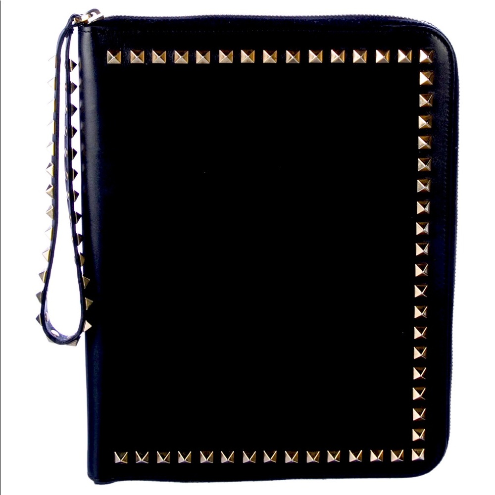 VALENTINO Rockstud Leather iPad Case